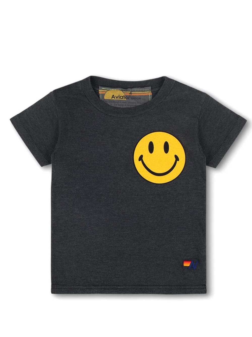 Aviator Nation KID'S SMILEY 2 TEE - CHARCOAL Color Kids size 6